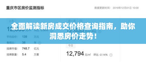 全面解讀新房成交價格查詢指南，助你洞悉房價走勢！