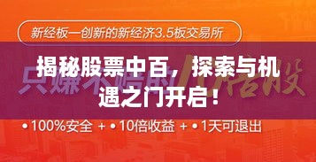 揭秘股票中百，探索與機(jī)遇之門開(kāi)啟！