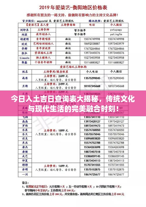 今日入土吉日查詢表大揭秘，傳統(tǒng)文化與現(xiàn)代生活的完美融合時(shí)刻！