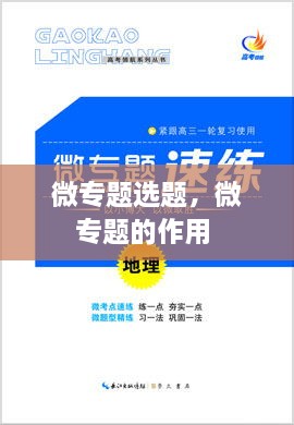 微專題選題，微專題的作用 