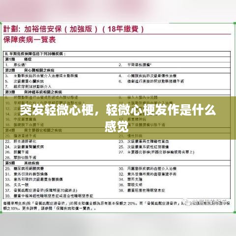 突發(fā)輕微心梗，輕微心梗發(fā)作是什么感覺 