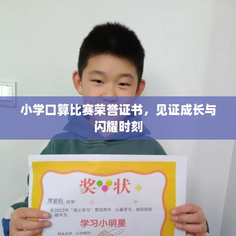 小學(xué)口算比賽榮譽(yù)證書，見證成長與閃耀時刻