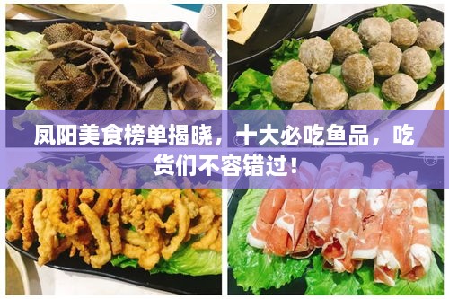 鳳陽美食榜單揭曉，十大必吃魚品，吃貨們不容錯過！