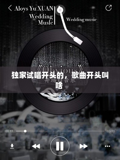 獨家試唱開頭的，歌曲開頭叫啥 