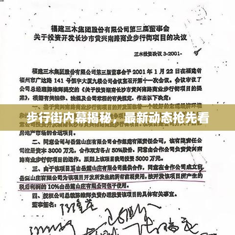 步行街內(nèi)幕揭秘，最新動態(tài)搶先看